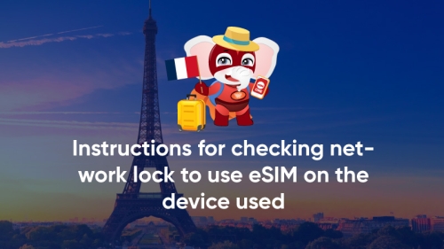 Instructions for checking network lock to use eSIM on the device used